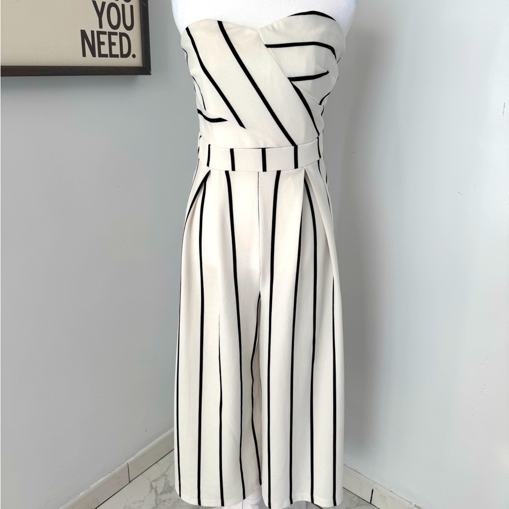 No Name Stripe Jumpsuit Size M